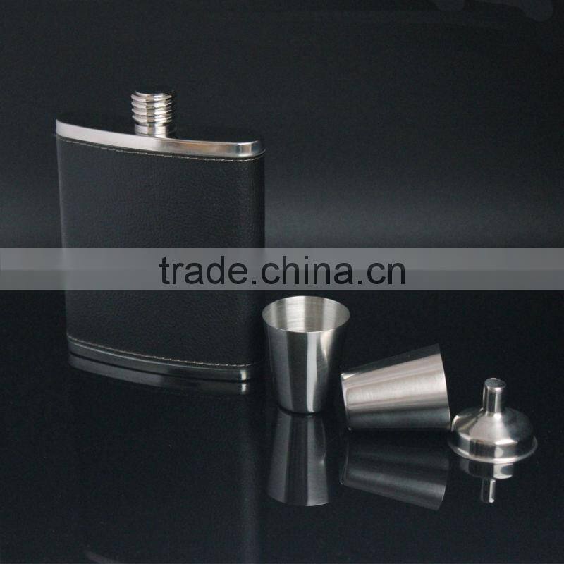 hot selling 7oz stainless steel hip flask set