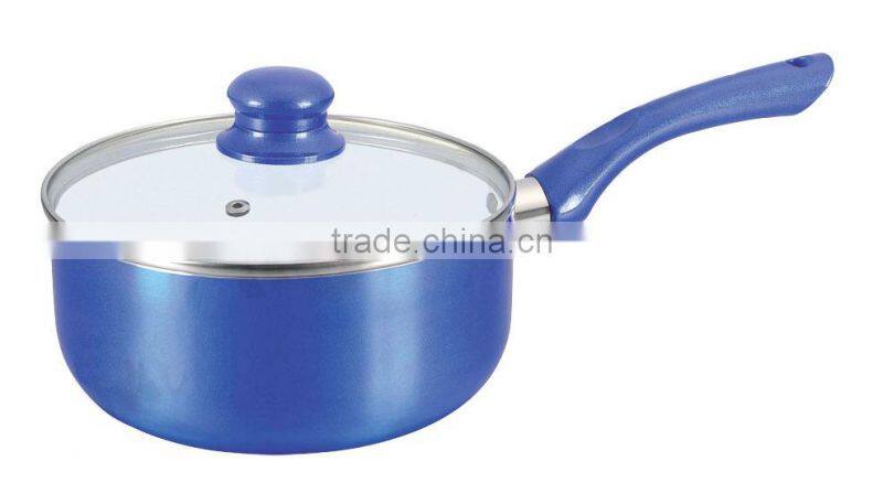 9pcs cookware in aluminum with white ceramic nonstick coating
