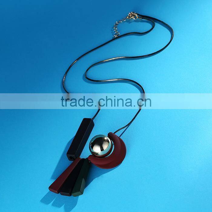 geometric moon sun necklace geometric long rubber rectangle strips pendant necklace geomotric jewelry