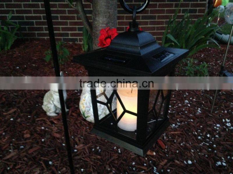 Solar Powered Hanging Lanterns with Shepherd Hooks