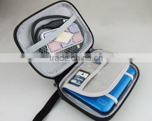 Black Hard EVA Shockproof Carrying Case Pouch Bag for hard disk drive(Z-EV-006)
