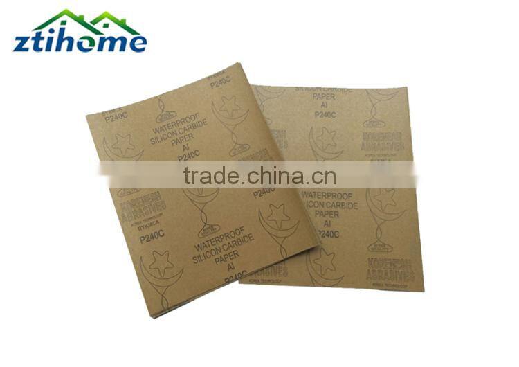 9 x 11 inch waterproof black abrasive sandpaper with many brands