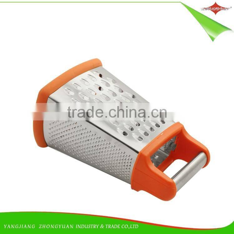 ZY-N5017 stainless steel kitchen utensil 4 side manual cheese vegetable Multiple grater with handle