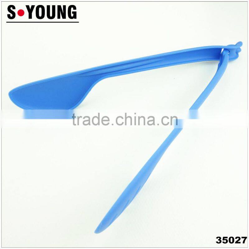 35027 Separable nylon Kitchen Tongs BBQ Cooking Food salad Tongs with spoon