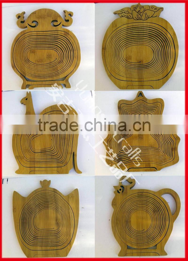 Custom made folding bamboo basket with competitive price