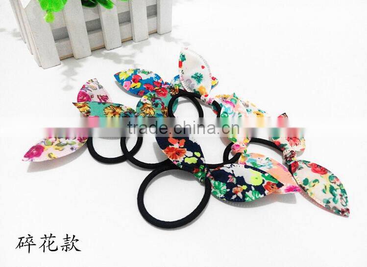 Rabbit ear hair ring kids bows hair ring hair accessories Factory wholesale