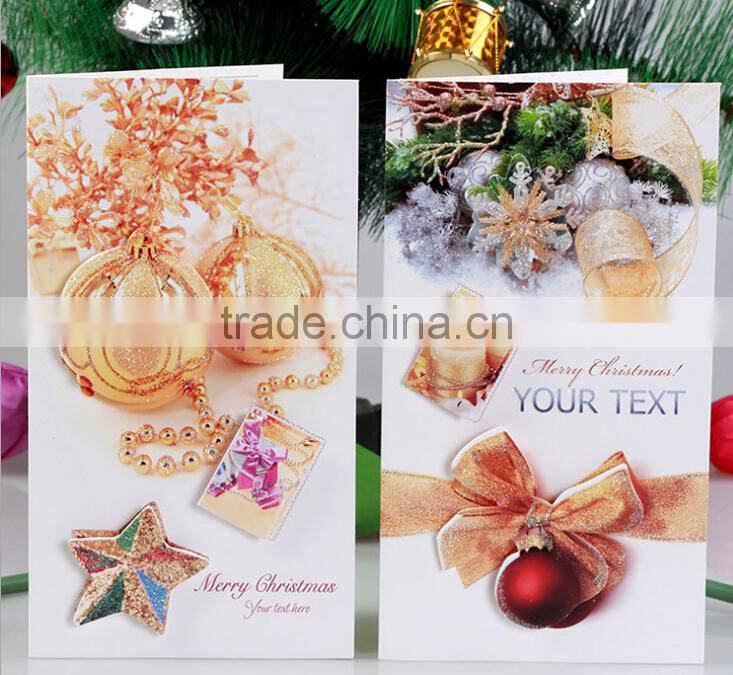 China Made Custom Christmas Greeting Crads Printing Handmade Paper Greeting Cards Designs