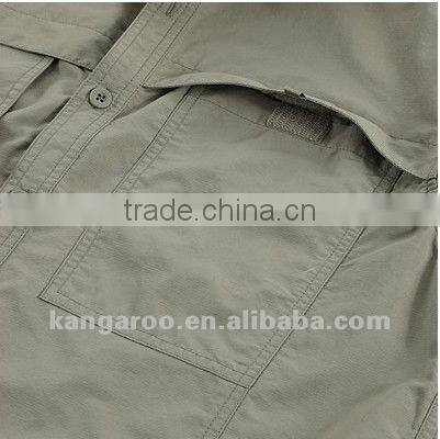 Men's 100% cotton poplin casual shirt with long sleeve