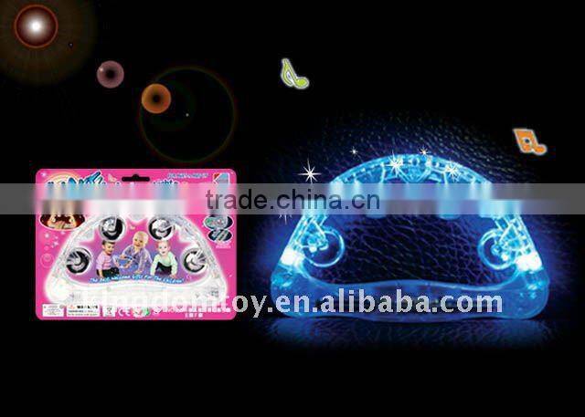 transparent baby bell rattle with light music
