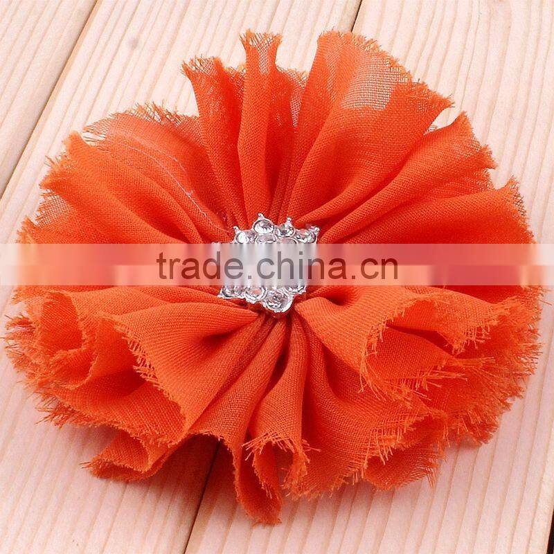 handmade shabby chiffon flower clip for kids hair accessories