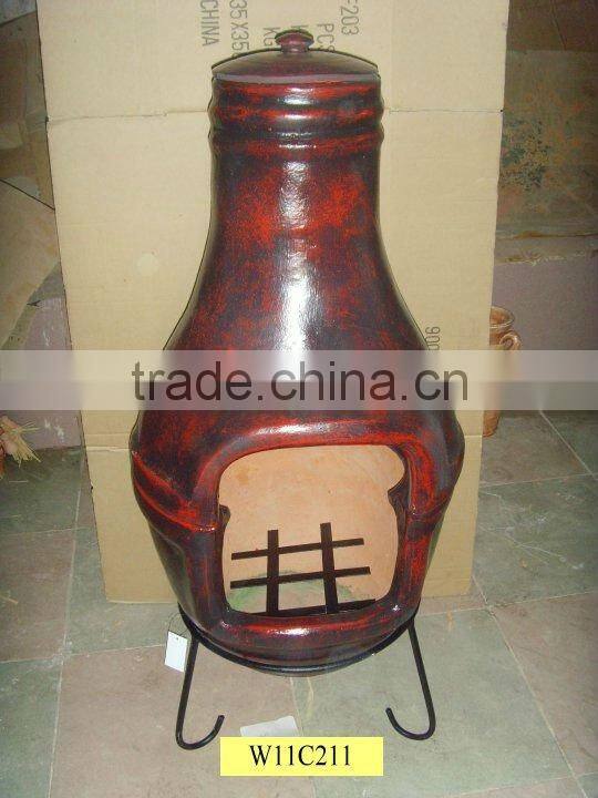 large garden used clay chimney