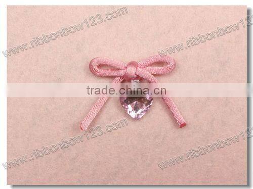 fabric flower trim with rhinestones