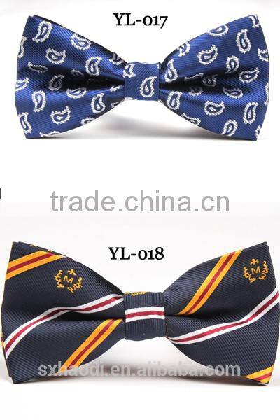 HD-B137 Fashion polyester men's bow tie for boy with mix pattern