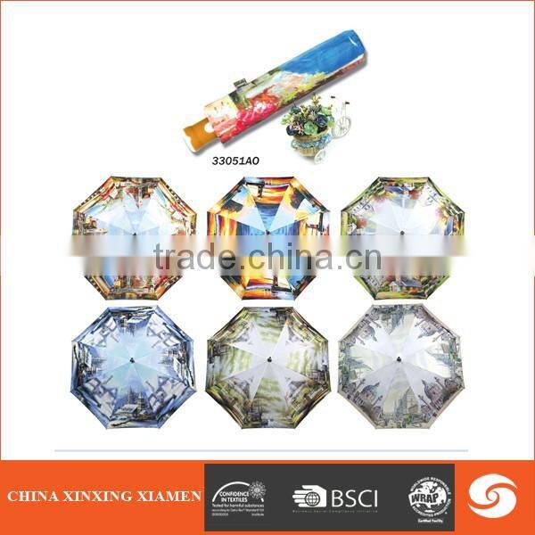 sunning rain 3 folding auto open umbrella for lady