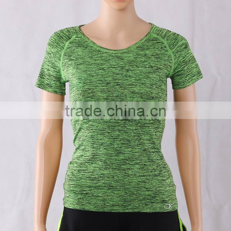 Ladies sportswear fitness clothing training short sleeve sport shirt women