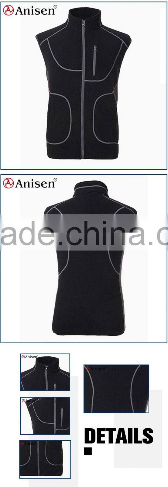 chinese factory windbreaker custom zipper fishing men vest