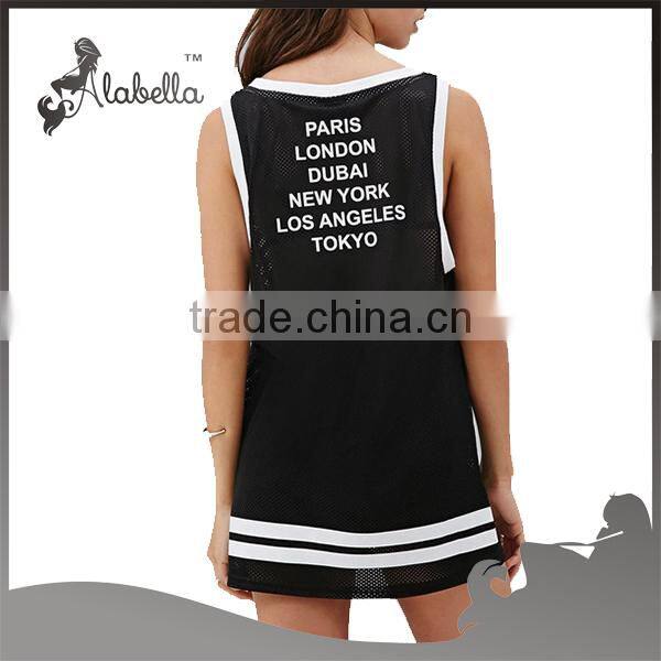 Sleeveless jersey polyester mesh fabric for soccer wear baseball wear