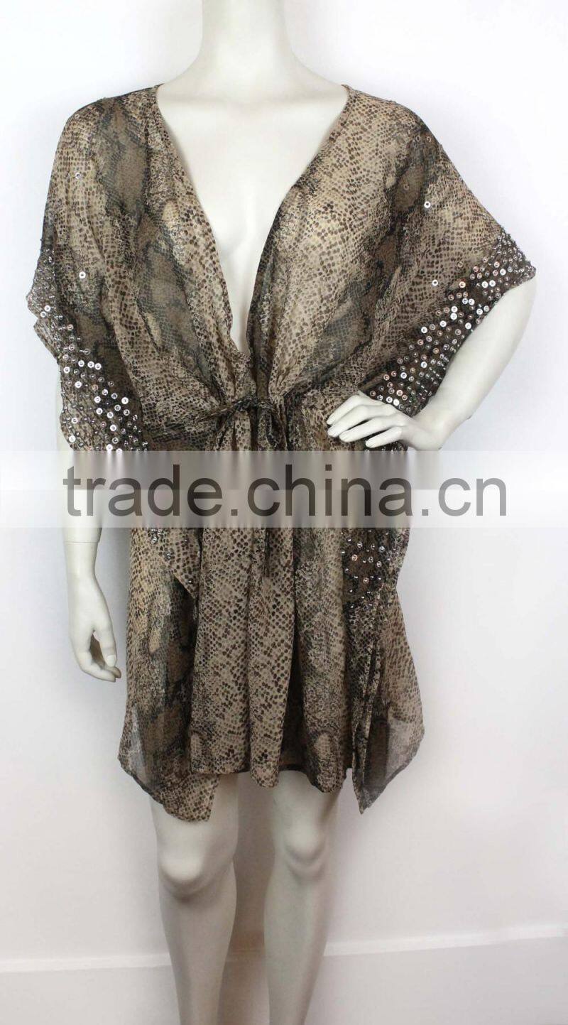 beach kaftan with sequence