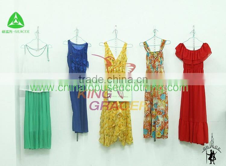 Wholesale Uk Usa style Silk Dress Used Clothing Used Clothes From China/Import Second Hand Clothing