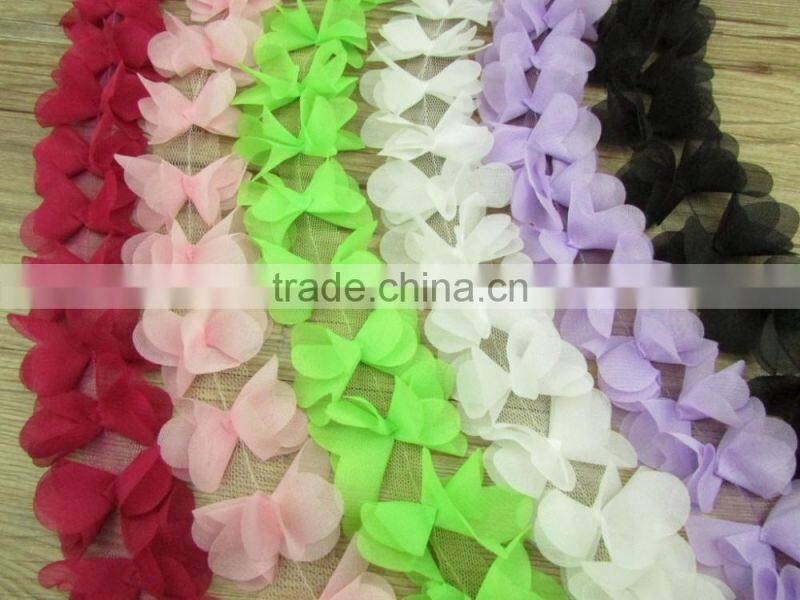 handmade decoration chiffon flower for home interior or wedding decoration or clothing