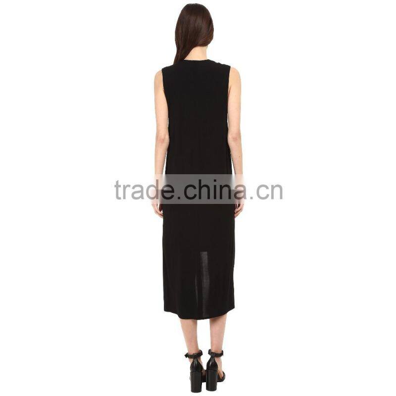 2016 whlolesale china casual dress long black maxi dress two piece dress