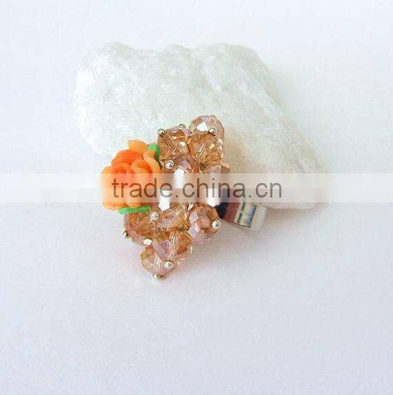 purple burst bead flower rings, fashion bead rings, elegant flower rings for woman