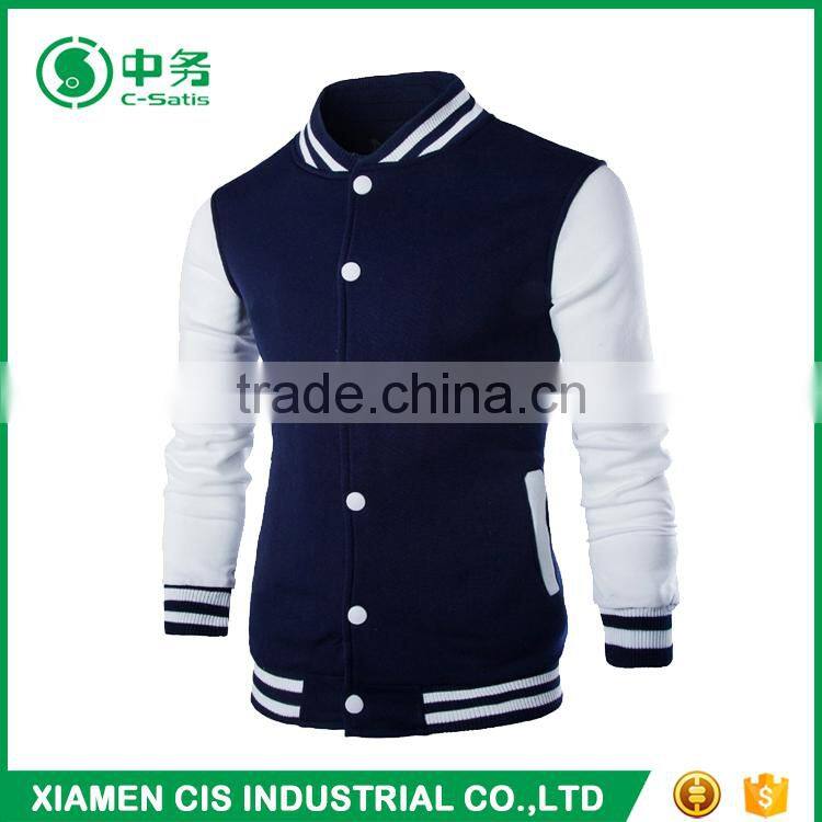 Hot Sale Custom Made Multi Color Stand Collar High School Unisex Varsity Jacket