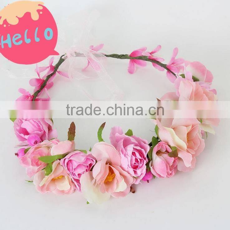 2017 Hot Sale Fashion Baby Girl Lace Flower Hair Band Fancy Hair Accessories