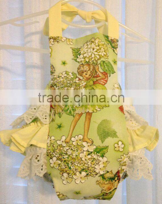 Baby Girls Lace Ruffle Fairy Bubble Kids Princess Sunsuit