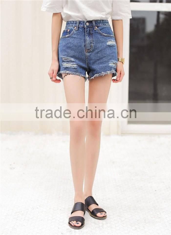 2016 summer new design ladies fashion jeans shorts
