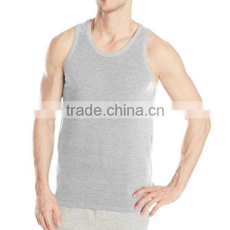 Designer Casual Blank Tops Wholesale Mens Bodybuilding Stringer 95% Cotton 5% Spandex Tank Top