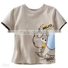 2016 latest Short Sleeve Style Round Neck Cotton t shirt Baby Clothes Boys T-shirt