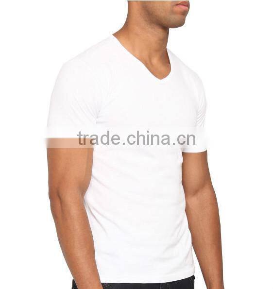 bulk blank white v-neck t cheap shirt below $1