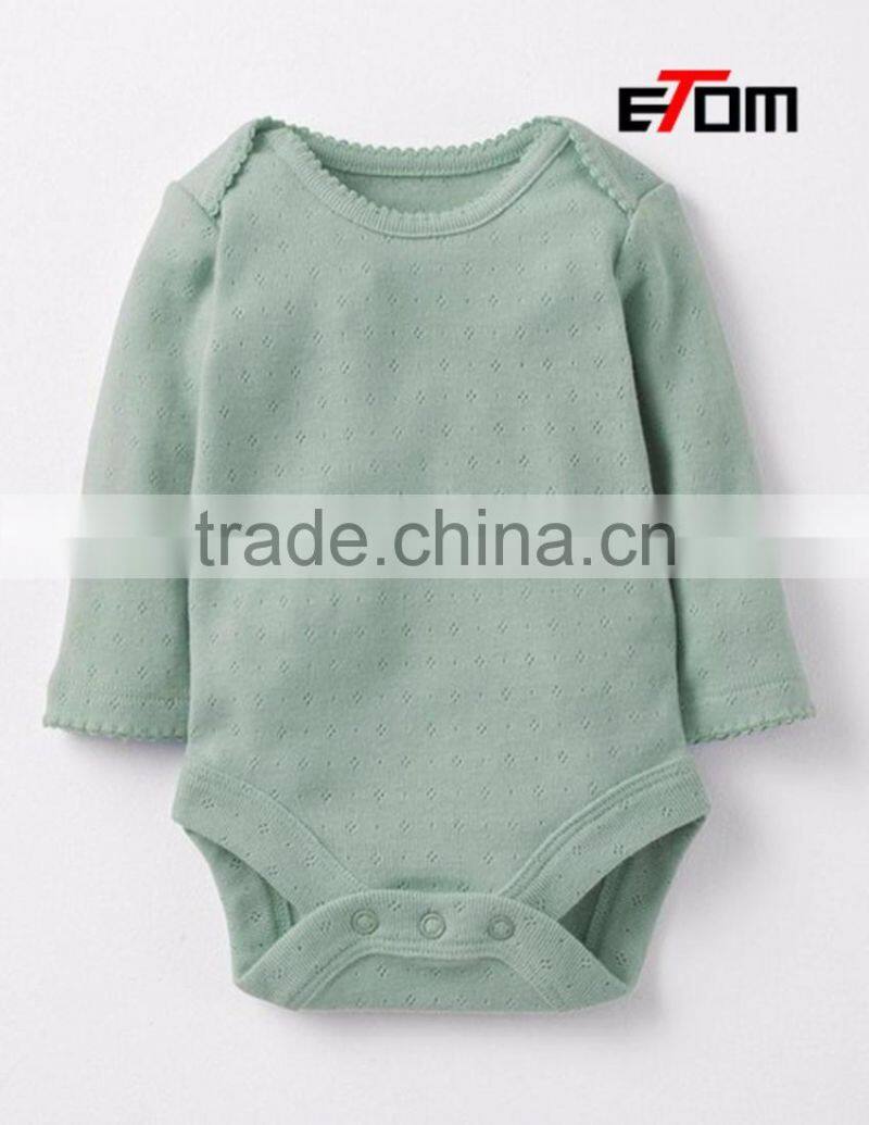 1505-1 OEM Baby clothes newborn boys 100% organic cotton baby romper long sleeve Infants clothing& Toddlers baby onesie