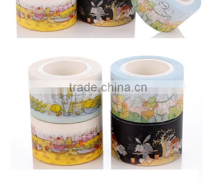 2.5cm*10m washi tape can be teared by hand adhesive paper tape cute planner accessories