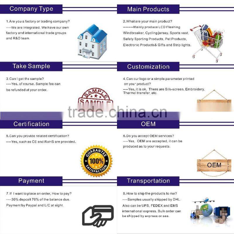 USB rechargeable battery high visibility work flashing led safety vest