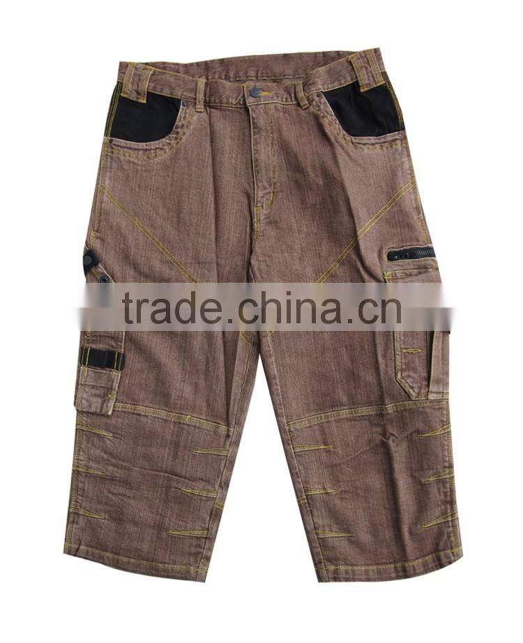 Custom cotton short work wear men jeans pants
