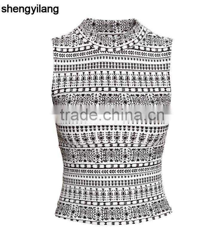 New arrival lady's sleeveless top wholesale fashionable fitness tank top guangzhou manufacturers