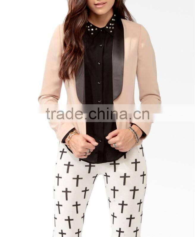 Satin Shawl Lapel Jacket