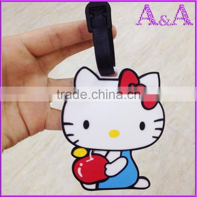 Fashion custom gift airplane soft pvc pu leather luggage tags