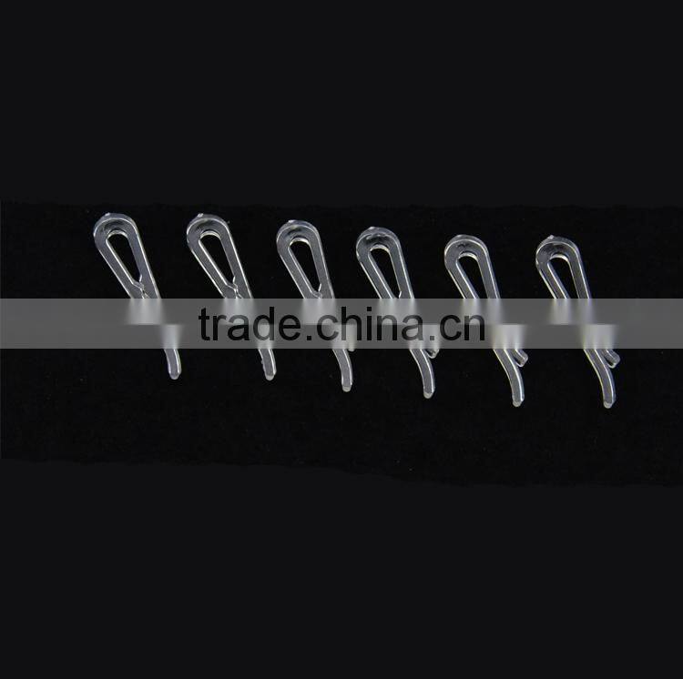 4.0*0.9*0.35cm Cheap U-shape Garment Accessory Transparent Plastic Clips for Packing