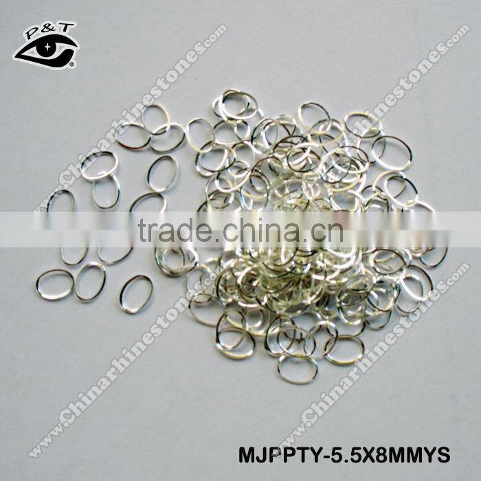 nail art metal stud 5.5x8mm oval silver decorative metal studs for nails