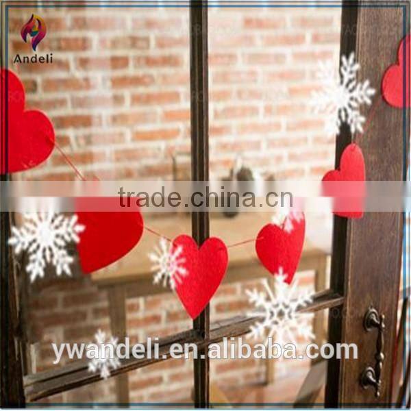10pcs Wedding Party Red Heart Banners Flags , 2.5m Wedding Room Decoration Flags Banners