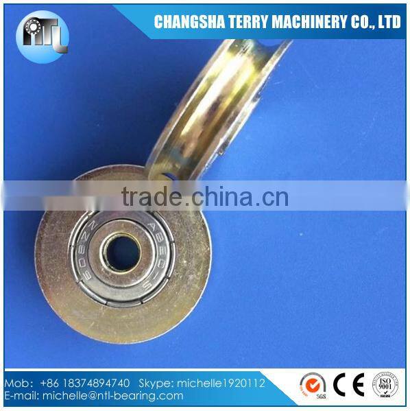 zinc plating u shape rope groove pulley v belt pulley 608zz