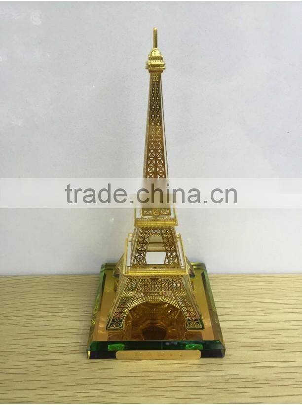 Hot Sale !!Wholesale Crystal Eiffel Tower model with Black Plated For Wedding gift Souvenir JC-01