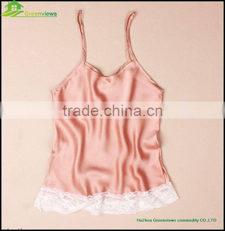 Lady Silk Women Sleeveless Lace Out Vest Casual Party Slim Peplum sleeveless Tank Tops GVGX0004