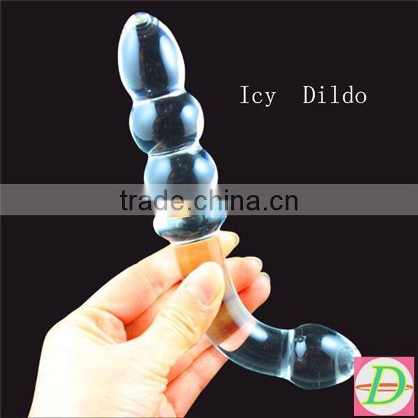 20.5cm Double glass dildos for women anal beads Anal plug Sex Toys Prostate Massager yapay penis