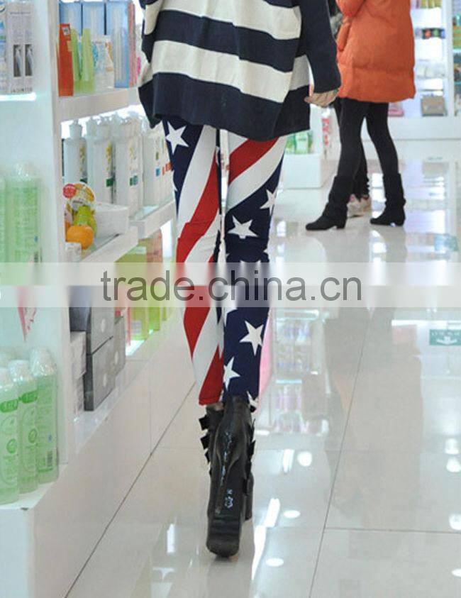 hot selling stars stripes american flag leggings woman skinny leggings fashion 2014