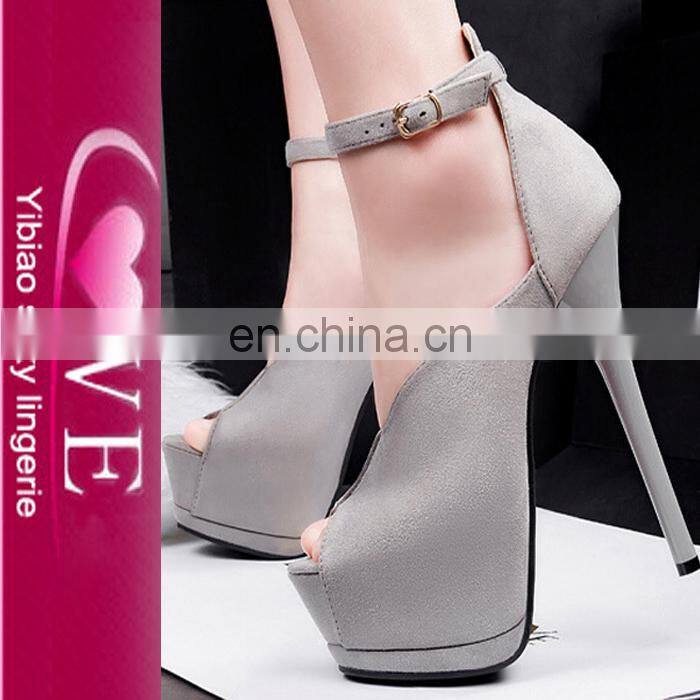 factory direct best quality colorfuls fashion Suede peep toe high heel shoes women
