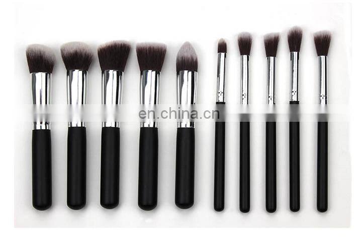 Hot selling wholesale 10 makeup brush set ten make-up brush kit colour makeup tools 5 big m 5 small brush